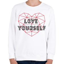 PRINTFASHION Love yourself - BTS - Gyerek pulóver - Fehér gyerek pulóver, kardigán