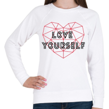 PRINTFASHION Love yourself - BTS - Női pulóver - Fehér női pulóver, kardigán