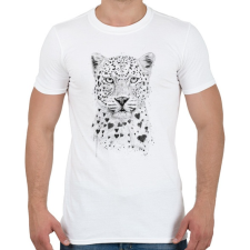 PRINTFASHION Lovely leopard - Férfi póló - Fehér férfi póló