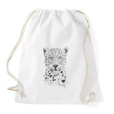 PRINTFASHION Lovely leopard - Sportzsák, Tornazsák - Fehér tornazsák