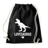 PRINTFASHION Lovesaurus - Sportzsák, Tornazsák - Fekete