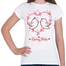 PRINTFASHION Loving birds - Női póló - Fehér