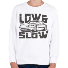 PRINTFASHION Low & Slow - Gyerek pulóver - Fehér