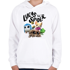 PRINTFASHION Lucas the spider - Gyerek kapucnis pulóver - Fehér gyerek pulóver, kardigán