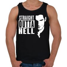 PRINTFASHION Lucifer - Férfi atléta - Fekete atléta, trikó