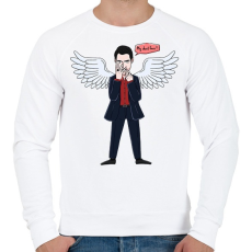 PRINTFASHION Lucifer - Férfi pulóver - Fehér