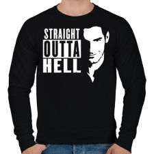PRINTFASHION Lucifer - Férfi pulóver - Fekete férfi pulóver, kardigán