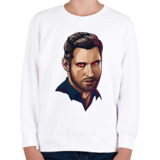 PRINTFASHION Lucifer - Gyerek pulóver - Fehér