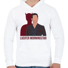 PRINTFASHION Lucifer Morningstar - Férfi kapucnis pulóver - Fehér