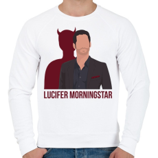 PRINTFASHION Lucifer Morningstar - Férfi pulóver - Fehér