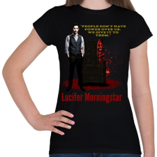 PRINTFASHION lucifer morningstar-quote1 - Női póló - Fekete női póló