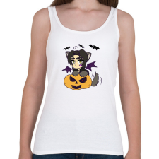 PRINTFASHION Lucifer pumpkin - Női atléta - Fehér női trikó