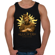 PRINTFASHION LUCIFER SUPERNATURAL - Férfi atléta - Fekete atléta, trikó