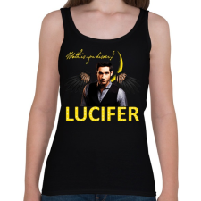PRINTFASHION lucifer-wath is you disaer - Női atléta - Fekete női trikó