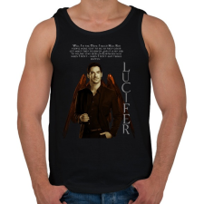 PRINTFASHION lucifer-with Quote Text  - Férfi atléta - Fekete atléta, trikó