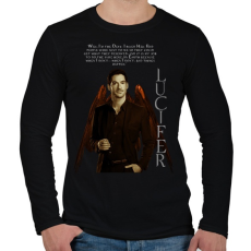 PRINTFASHION lucifer-with Quote Text  - Férfi hosszú ujjú póló - Fekete