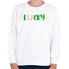 PRINTFASHION Lucky - Gyerek pulóver - Fehér gyerek pulóver, kardigán