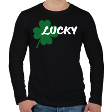 PRINTFASHION Lucky - páros - Férfi hosszú ujjú póló - Fekete férfi póló