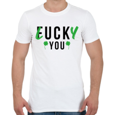 PRINTFASHION Lucky you! - Férfi póló - Fehér