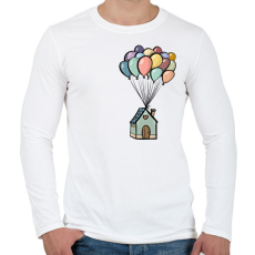 PRINTFASHION Lufis ház - Férfi hosszú ujjú póló - Fehér
