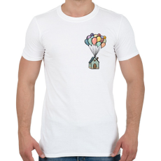 PRINTFASHION Lufis ház - Férfi póló - Fehér