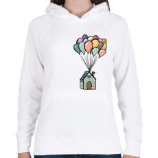 PRINTFASHION Lufis ház - Női kapucnis pulóver - Fehér