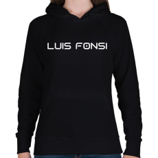 PRINTFASHION LUIS FONSI - Női kapucnis pulóver - Fekete