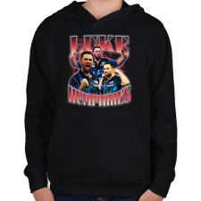 PRINTFASHION Luke Humphries - darts - Gyerek kapucnis pulóver - Fekete gyerek pulóver, kardigán