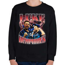 PRINTFASHION Luke Humphries - darts - Gyerek pulóver - Fekete gyerek pulóver, kardigán