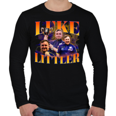 PRINTFASHION Luke Littler - Darts - Férfi hosszú ujjú póló - Fekete