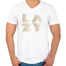 PRINTFASHION lusta_7 - Férfi V-nyakú póló - Fehér férfi póló