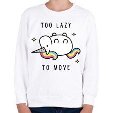 PRINTFASHION Lusta egyszarvú - Gyerek pulóver - Fehér gyerek pulóver, kardigán