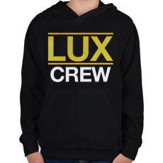 PRINTFASHION Lux Crew - Gyerek kapucnis pulóver - Fekete