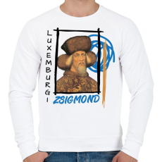 PRINTFASHION Luxemburgi Zsigmond - Férfi pulóver - Fehér