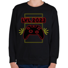 PRINTFASHION LVL2023 - Gyerek pulóver - Fekete gyerek pulóver, kardigán