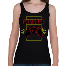 PRINTFASHION LVL2023 - Női atléta - Fekete női trikó