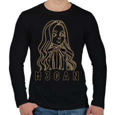 PRINTFASHION M3gan - Férfi hosszú ujjú póló - Fekete