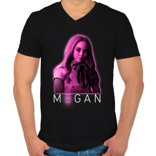 PRINTFASHION M3gan - pink - Férfi V-nyakú póló - Fekete férfi póló