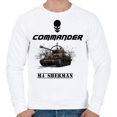 PRINTFASHION m4 sherman - Férfi pulóver - Fehér