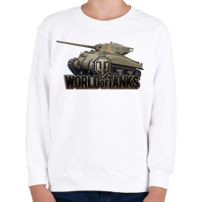 PRINTFASHION M4 Sherman WOT - Gyerek pulóver - Fehér gyerek pulóver, kardigán