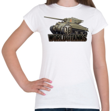 PRINTFASHION M4 Sherman WOT - Női póló - Fehér