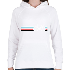 PRINTFASHION M Bike - Női kapucnis pulóver - Fehér