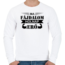 PRINTFASHION Ma fájdalom - Férfi pulóver - Fehér férfi pulóver, kardigán