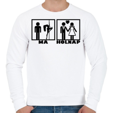 PRINTFASHION ma - holnap - Férfi pulóver - Fehér férfi pulóver, kardigán
