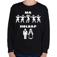 PRINTFASHION ma - holnap - Gyerek pulóver - Fekete gyerek pulóver, kardigán