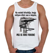 PRINTFASHION Ma is inni fogok! - Férfi atléta - Fehér atléta, trikó