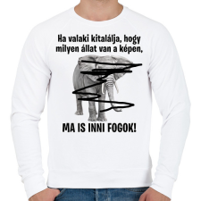 PRINTFASHION Ma is inni fogok! - Férfi pulóver - Fehér férfi pulóver, kardigán