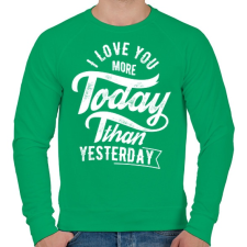 PRINTFASHION Ma jobban szeretlek, mint tegnap - Férfi pulóver - Zöld férfi pulóver, kardigán