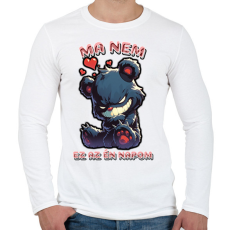 PRINTFASHION Ma Nem - Férfi hosszú ujjú póló - Fehér