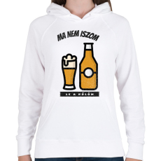 PRINTFASHION Ma nem iszom le a pólóm - Női kapucnis pulóver - Fehér